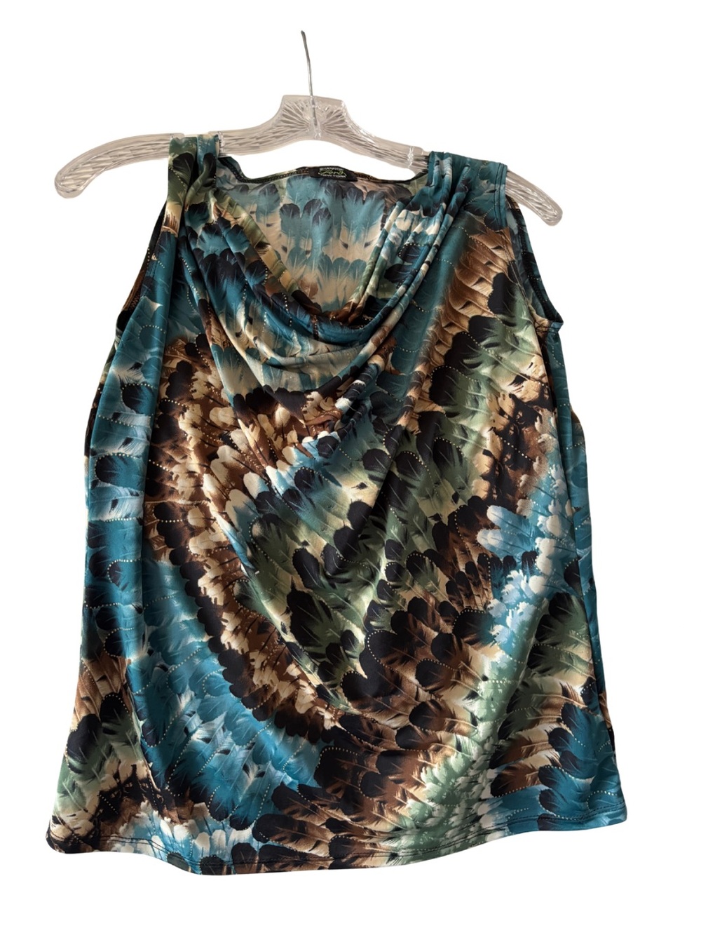 Teal Paisley V-Neck Blouse Shannon Ford Small